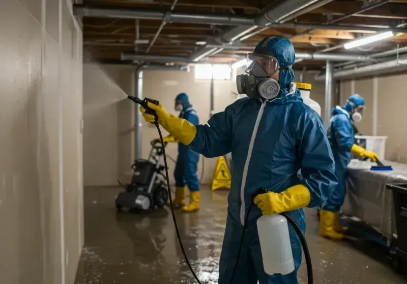 Basement Sanitization and Antimicrobial Treatment process in Grandville, MI